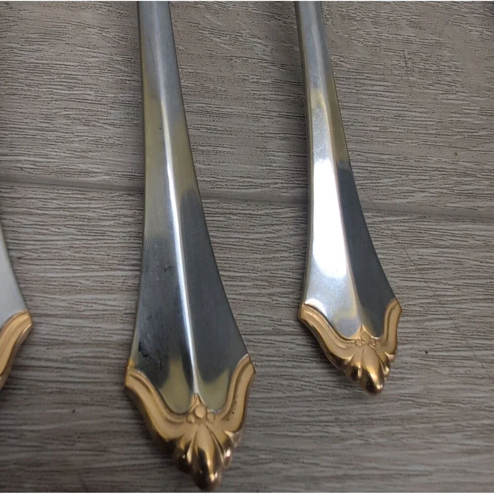 Set Of 4 Oneida Golden Kenwood 5-Piece Flatware Place Settings (20 Piece Set)